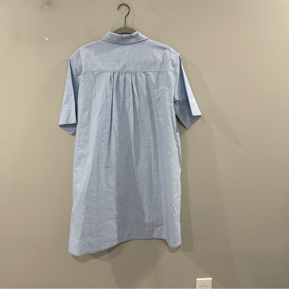AYR Shirt Dress Novella Mini Button Down in Light Blue - Picture 6 of 7